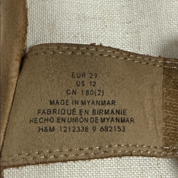 H&M Kids Toddlers Ankle Strap Taupe Sandals size 12 - Picture 7 of 7